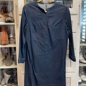 Vince light denim shirt dress